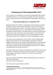 Einladung zum Ehemaligentreffen 2011 - Hochschule Weserbergland