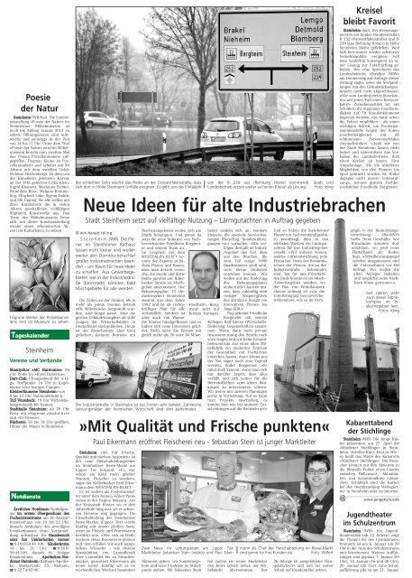 Neue Ideen für alte Industriebrachen (u. a. Berichte) - Stadt Steinheim