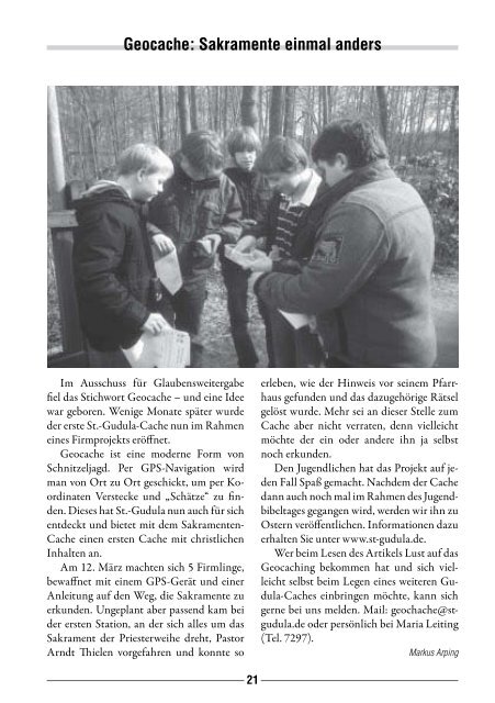 Pfarrbrief zu Ostern 2011 - Pfarrgemeinde St.-Gudula