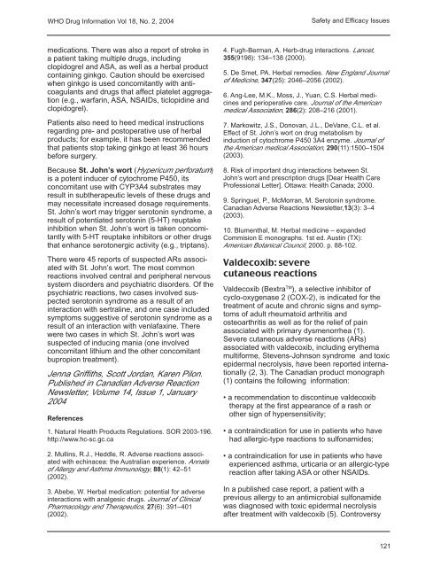 WHO Drug Information Vol. 18, No. 2, 2004 - World Health ...