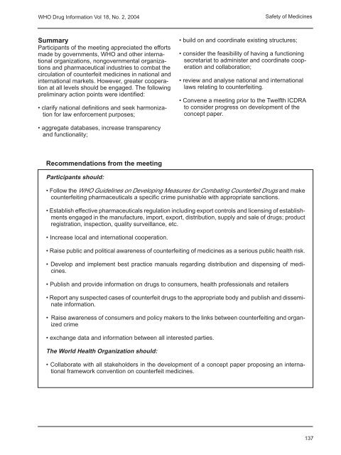 WHO Drug Information Vol. 18, No. 2, 2004 - World Health ...