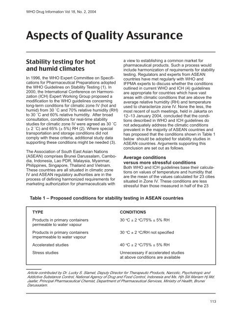 WHO Drug Information Vol. 18, No. 2, 2004 - World Health ...