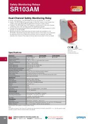 Safety monitoring relays Sr103Am - OMRON