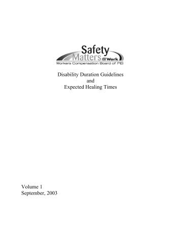 Disability Duration Guidelines and Expected Healing Times