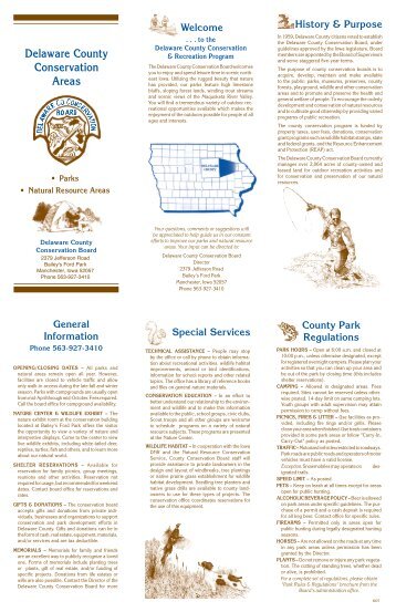 Delaware County Conservation Areas - Delaware County Iowa!