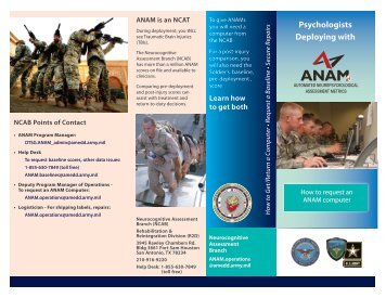 Psychologists deploying with ANAM - Army Medical Department