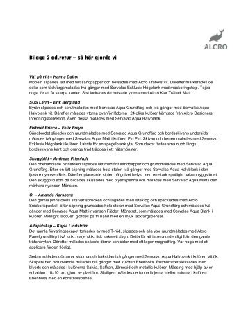 Bilaga 2 ad.retur – så här gjorde vi - Alcro