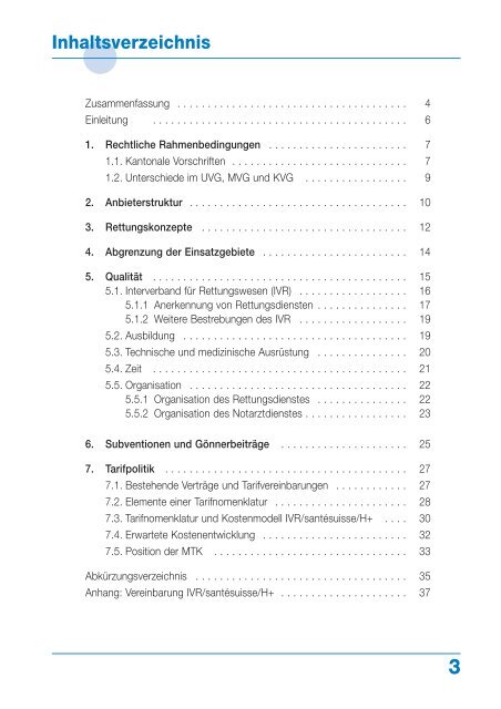 Tarifpolitik im Schweizer Rettungswesen - Zentralstelle für ...