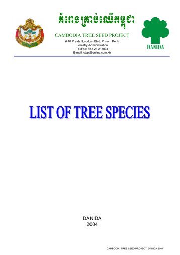 List of tree species Edit Final - Tree Seed Project