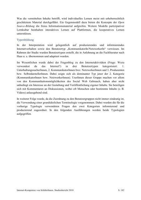 Internetkompetenz von SchülerInnen - Demokratiezentrum Wien