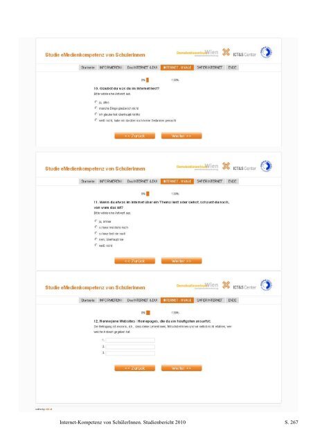 Internetkompetenz von SchülerInnen - Demokratiezentrum Wien