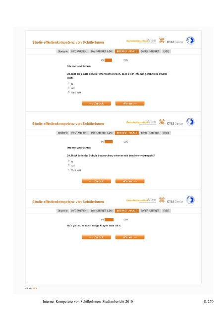 Internetkompetenz von SchülerInnen - Demokratiezentrum Wien