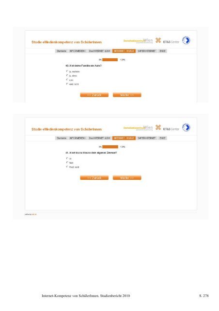 Internetkompetenz von SchülerInnen - Demokratiezentrum Wien