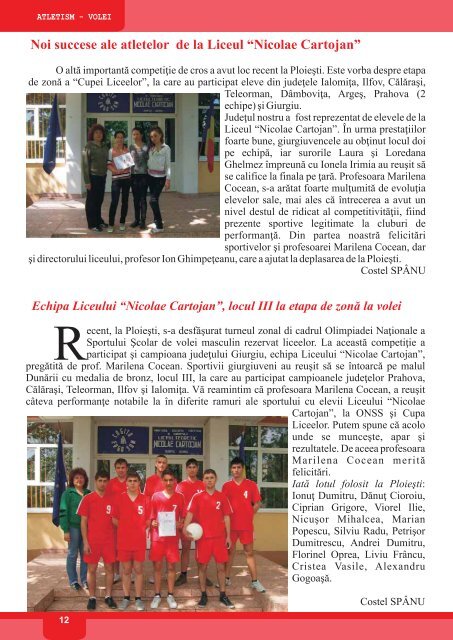 Click aici pentru a citi revista - Clubul Sportiv Atletic Giurgiu