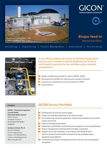 Biogas feed-in - GICON