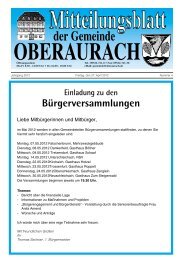 Bürgerversammlungen - Oberaurach