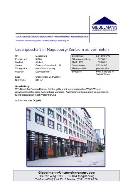 1 Zimmer Wohnung Hansapark Magdeburg Giebelmann