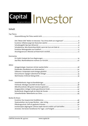 CAPITAL Investor Nr. 49/2011
