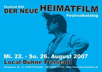 Festival #20 der neue heimatFilm - Local-Bühne Freistadt