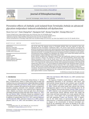 Preventive effects of chebulic acid isolated from Terminalia chebula ...