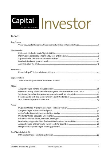 CAPITAL Investor Nr. 37/2012