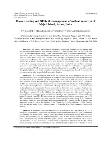 Remote sensing and GIS in the management of - International ...