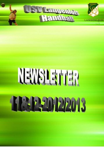 Newsletter 2012/13-11&12 - USV Langenlois Handball