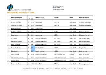 WS 2012/13 HL 3. Semester (Mittwoch) Stand