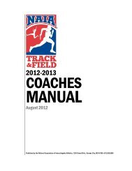 Coaches Manual - NAIA