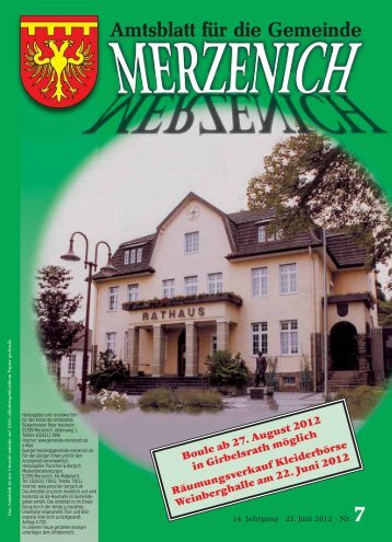 Nr. 07/2012, erschienen am 22.06.2012 - Gemeinde Merzenich