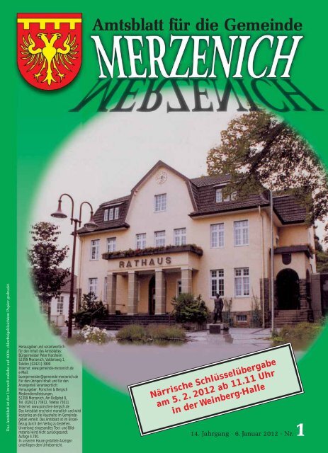 Nr. 01/2012, erschienen am 06.01.2012 - Gemeinde Merzenich