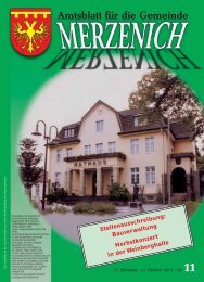 es steht ja im Amtsblatt - Gemeinde Merzenich