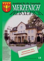 Nr. 13/2009, erschienen am 11.12.2009 - Gemeinde Merzenich
