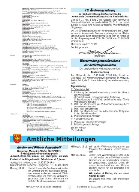 Nr. 13/2009, erschienen am 11.12.2009 - Gemeinde Merzenich