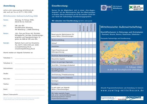 Außenwirtschaftstag 2008 - IHK Gießen Friedberg