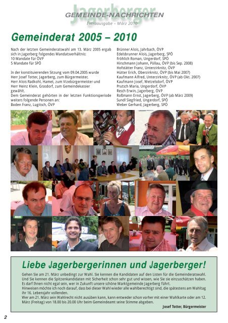 Gemeindenachrichten Extraausgabe 2010 - Marktgemeinde ...