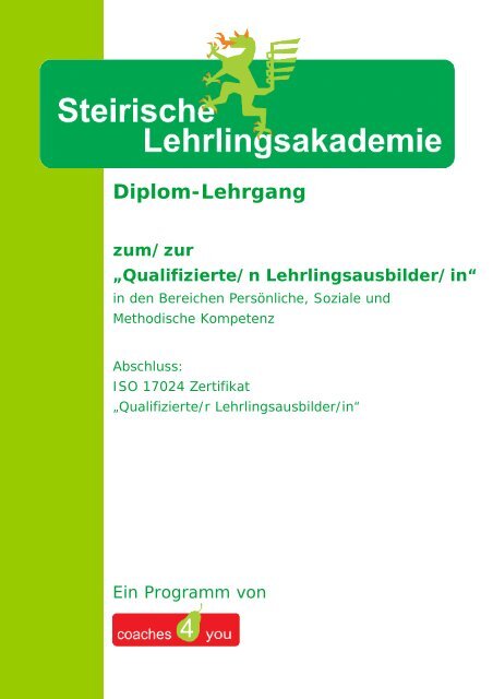 Diplom-Lehrgang - Steirische Lehrlingsakademie