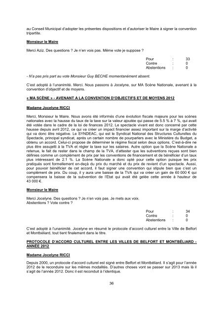 Consulter le Procès-verbal du 5 novembre 2012 - Montbéliard