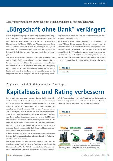 Ausgabe 01/2011 - IHK Gießen Friedberg