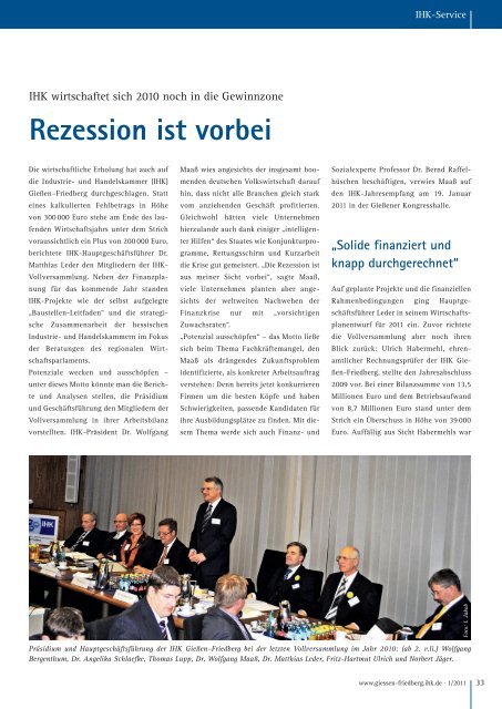 Ausgabe 01/2011 - IHK Gießen Friedberg