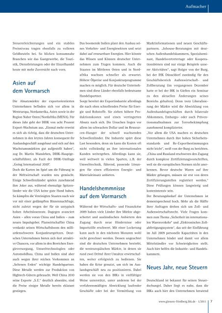 Ausgabe 01/2011 - IHK Gießen Friedberg