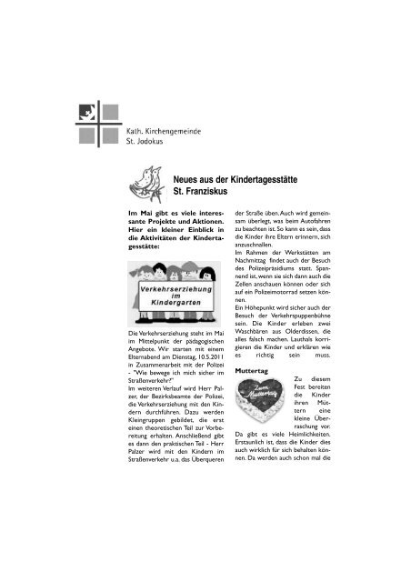 Ausgabe Mai 2011 - St. Jodokus Bielefeld