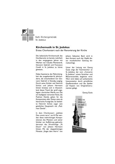 Ausgabe Mai 2011 - St. Jodokus Bielefeld