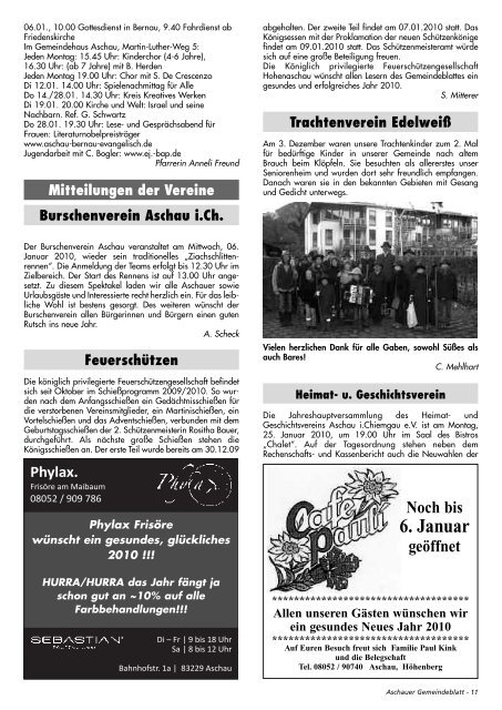 Gemeinde-Blatt - Gewerbeverein Aschau