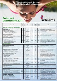 Preis- und Quartierliste 2011 - Schrems