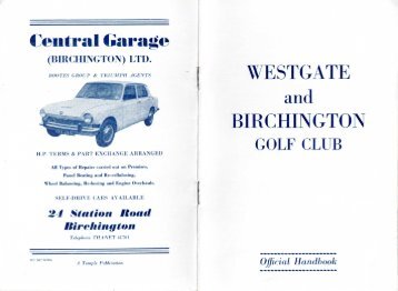 Central Garage - Westgate and Birchington Golf Club