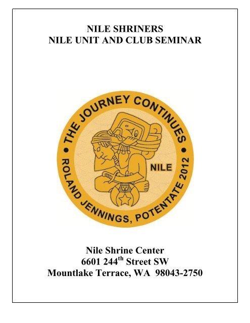 Club And Unit Instruction Manual Nile Shrine Golf Center