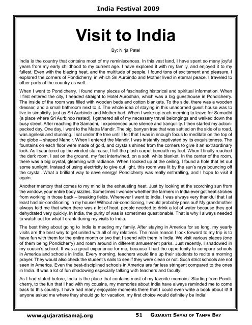 Visit to India - India Festival