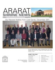 SHRINE NEWS - Ararat Shrine Temple