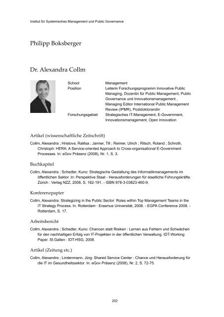 Publikationsverzeichnis 2008 - Alexandria - Universität St.Gallen